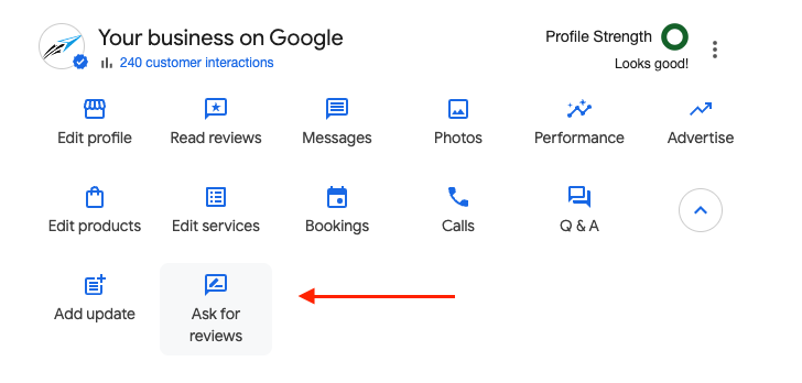 Where to get the link to ask for reviews on Google My Business