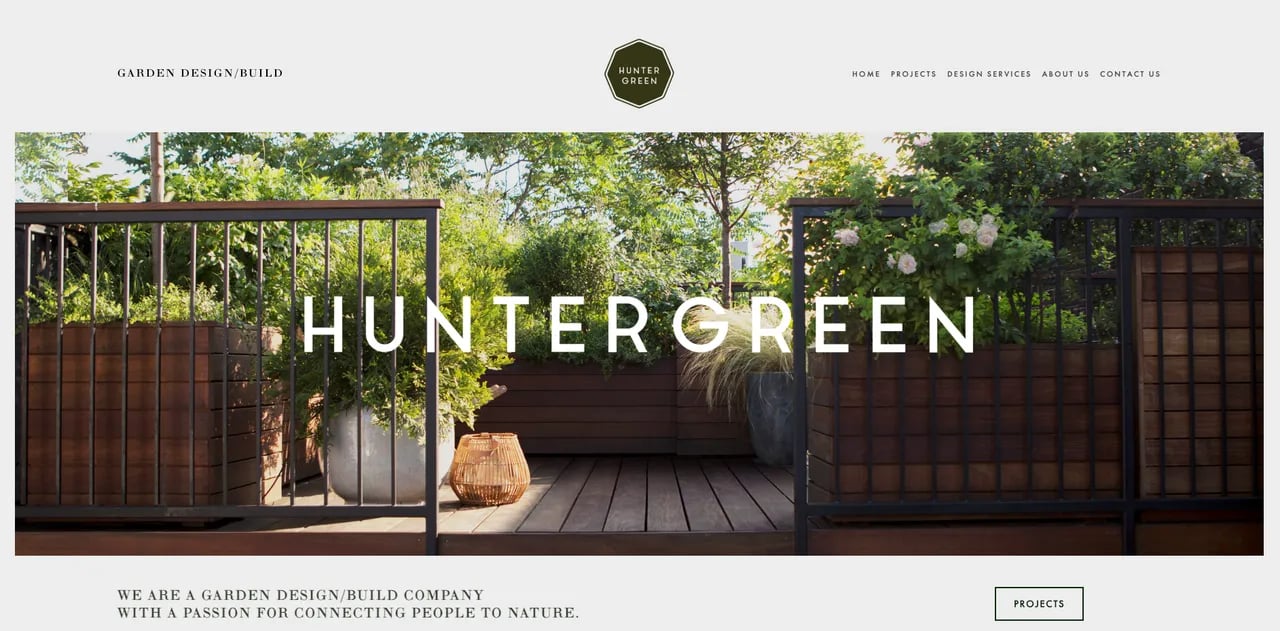 Huntergreen website screenshot