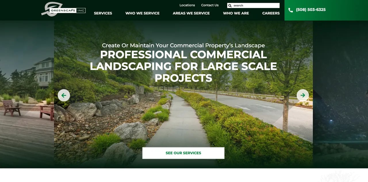 ‍Best Commercial Landscaping Website - Greenscape Land Design