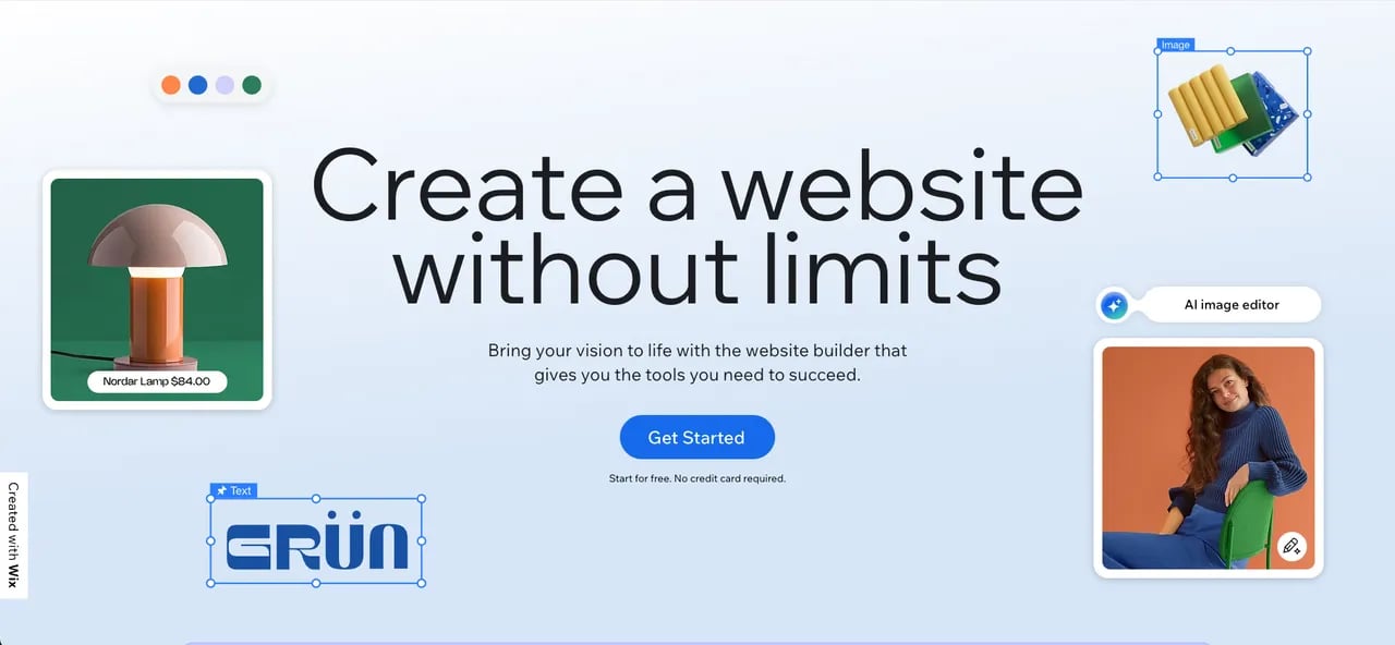 Screenshot of Wix Website Builder